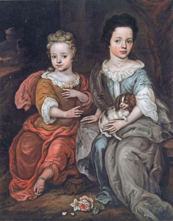 Schilderij zusjes Anna en Elisabeth Hattinga, begin 18e eeuw